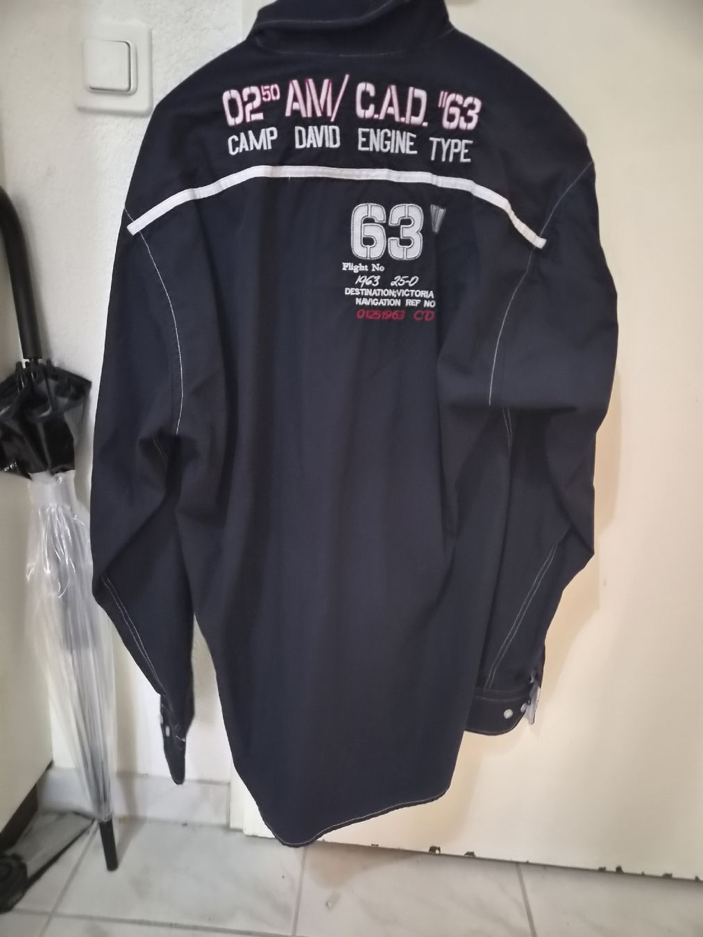Camicie: Camp David Herren Hemd Gr. XL dunkelblau – Usato da Arlesheim venduto da Gargy79 2