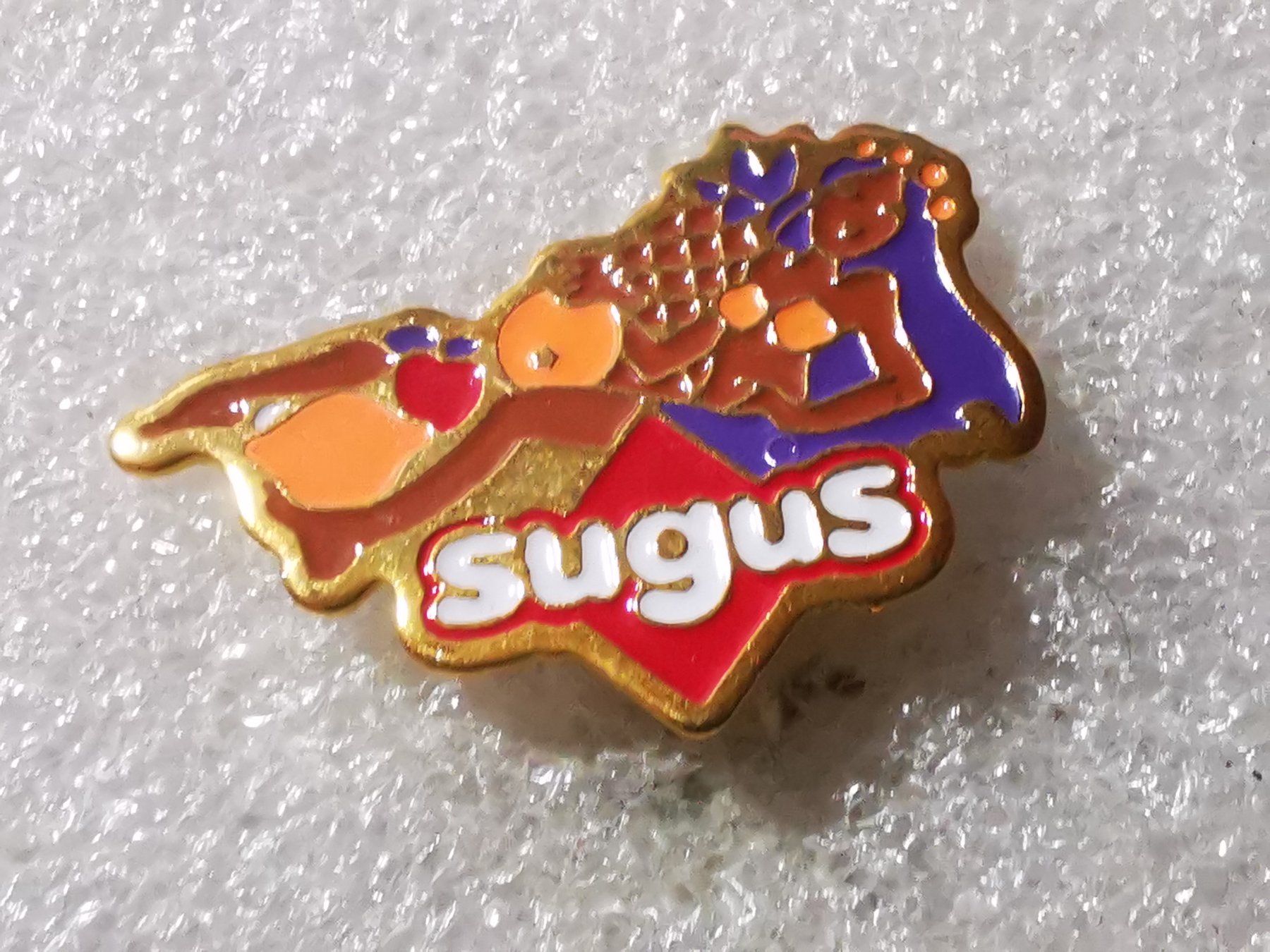 Placchette & Badge: Ansteckpin 123: Sugus – Usato da Oppligen venduto da Pin-Fall-Shop