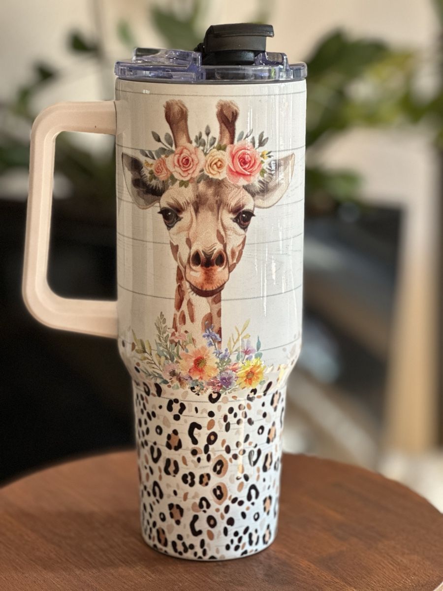 Tazze: Thermobecher Giraffe Edelstahl 40oz Leopardenmuster – Nuovo e nell'imballaggio originale da Russikon venduto da Leks4