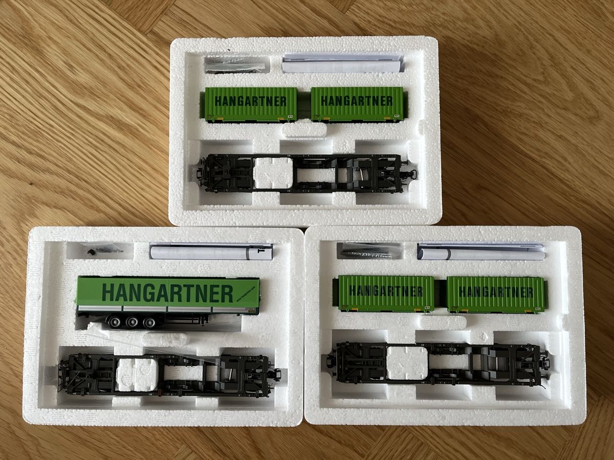 Märklin Modellini di ferrovie: SBB Hupac Hangartner Wagenset Märklin – Usato da Basel venduto da Re620_11627
