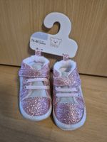 Mädchen Baby Schuhe Rosa Glitzer & Innenfutter Größe 74/80