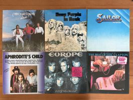  Rock-Lot 6 LPs: DEEP PURPLE In Rock, Europe, Eric Clapton…