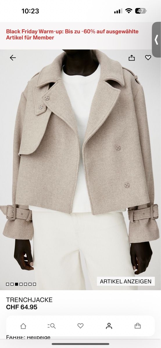 H&M Jacken: Warme Winterjacke Trenchcoat Gr. S beige – Neu (gemäss Beschreibung) aus Zürich von gryffindor_aurorin 5