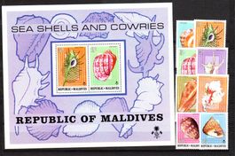 Maldives - 1975 - Sea Shells and Cowries - Set complet **