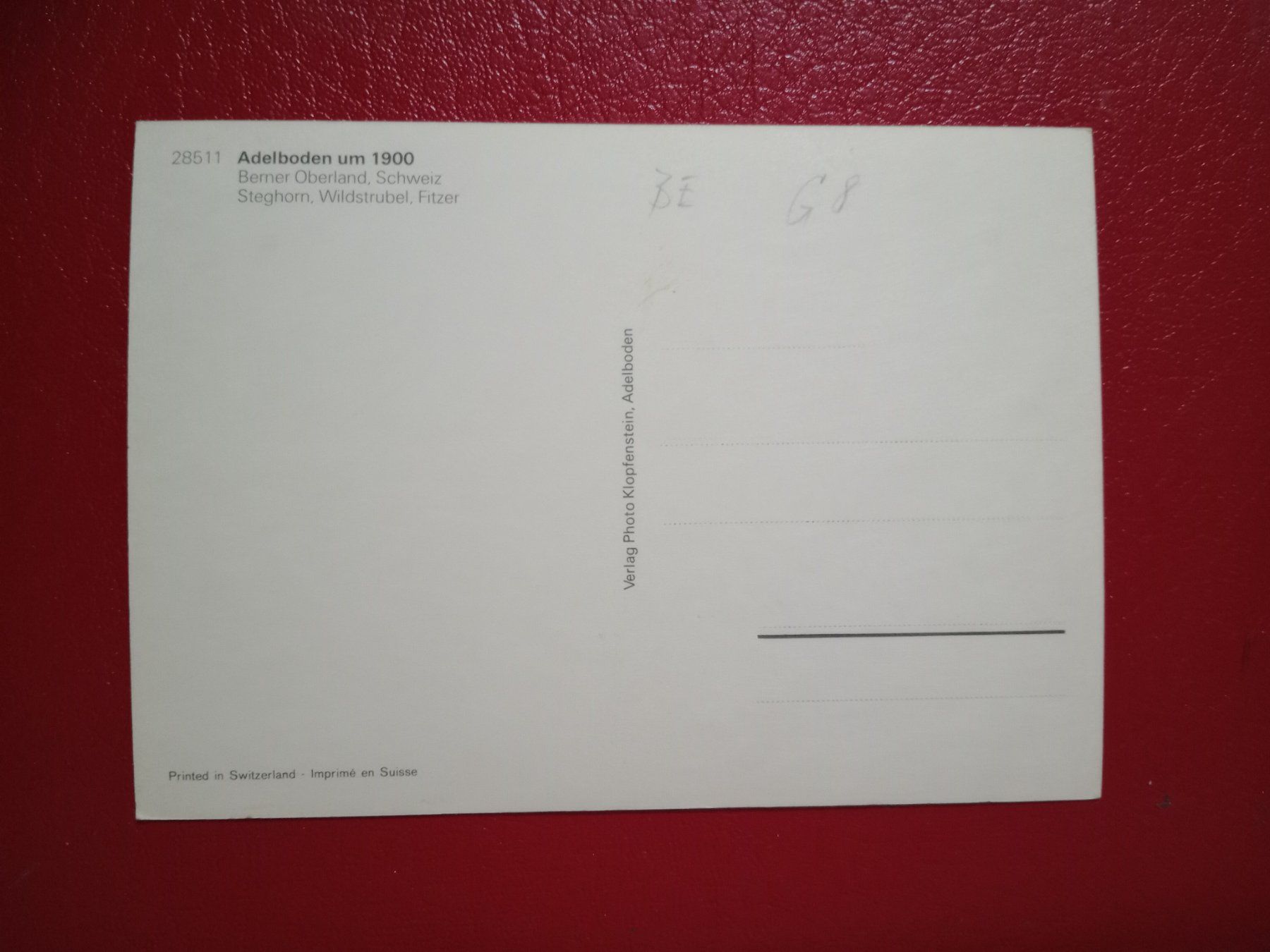 Cartoline postali: AK Kunst Adelboden Bern – Usato da Küttigen venduto da Melisch1000 1