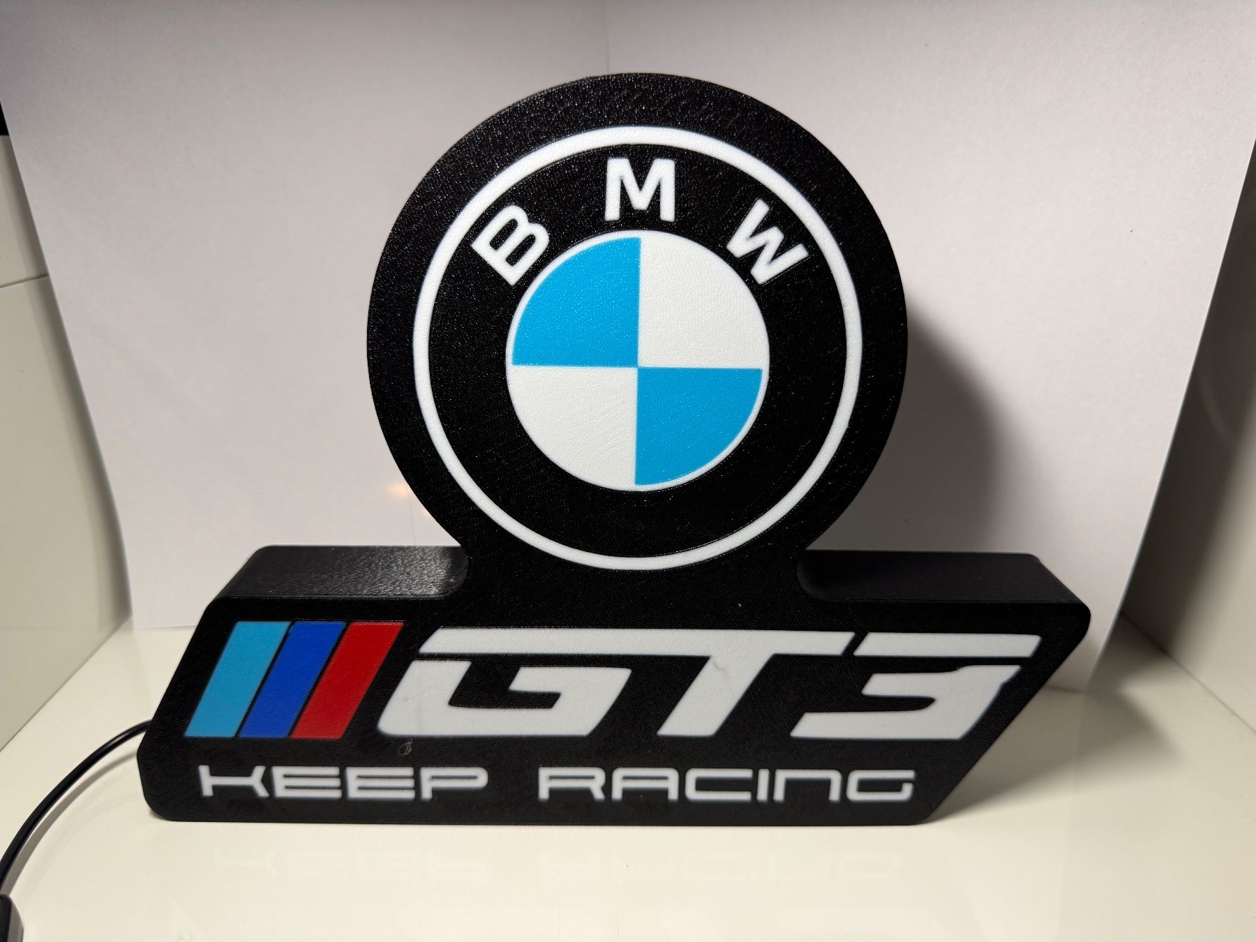 Lampes: Lightbox lumière led BMW GT3 KEEP RACING – Neuf (Voir description) à Vicques par PAMB3D 1