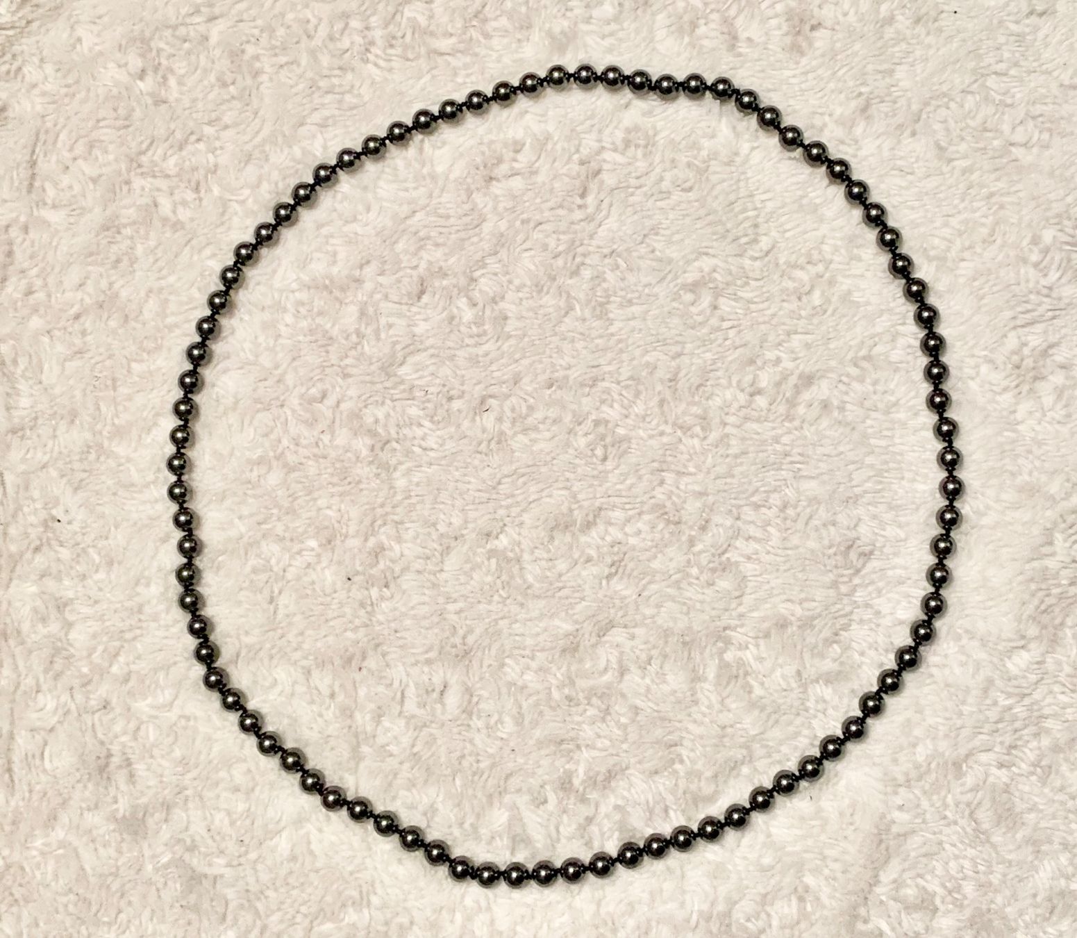 Catenine: Halskette mit Hämatit anthrazitgrau schwarz silber – Usato da Emmenbrücke venduto da little.treasures 3