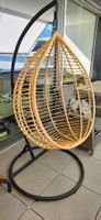 Hängesessel Rattan ohne Kissen mit Metallgestell Outdoor