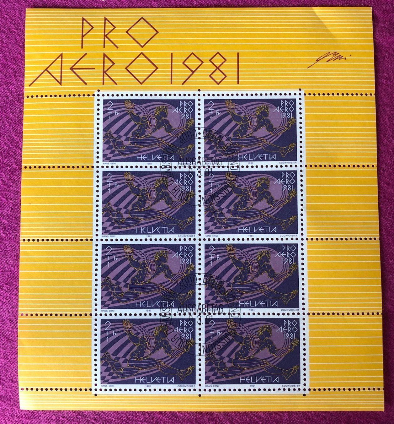 Alle Briefmarken: Nr.F 48 mit Sonderblock Vollstempel  Bern – Gebraucht aus Aarau von Billa007