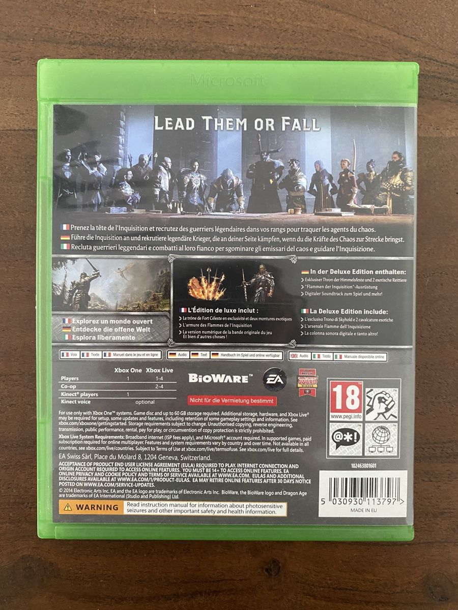 Microsoft Giochi: Dragon Age Inquisition für Xbox One – Usato da Thunstetten venduto da Virus_33 2