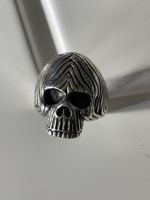 Totenkopf Ring Silber 925 massiv schwerer Herrenschmuck