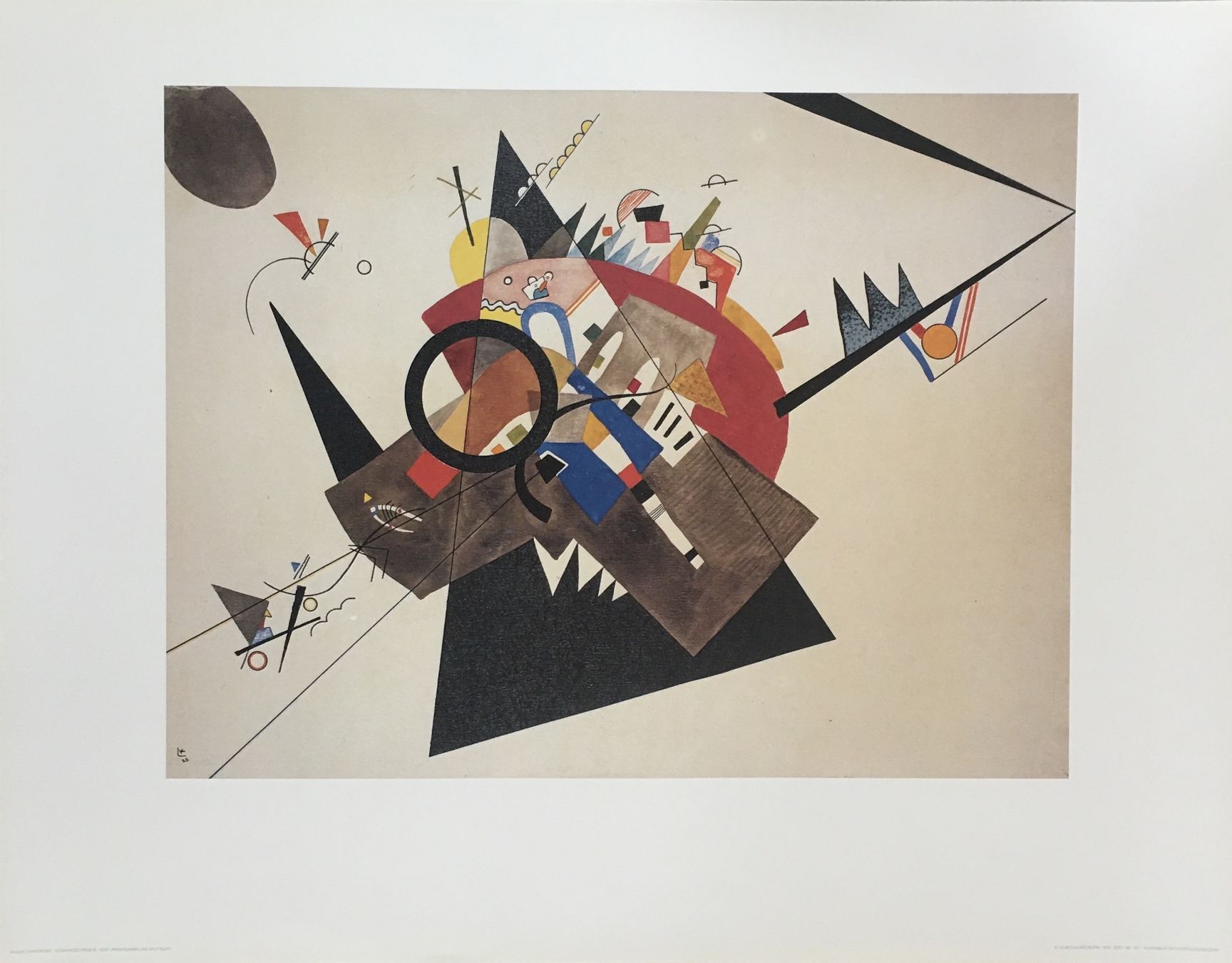 Grafiken & Lithographien: Wassily Kandinsky     "Schwarzes Dreieck"   KUNSTDRUCK – Gebraucht aus Nennigkofen von waltraub