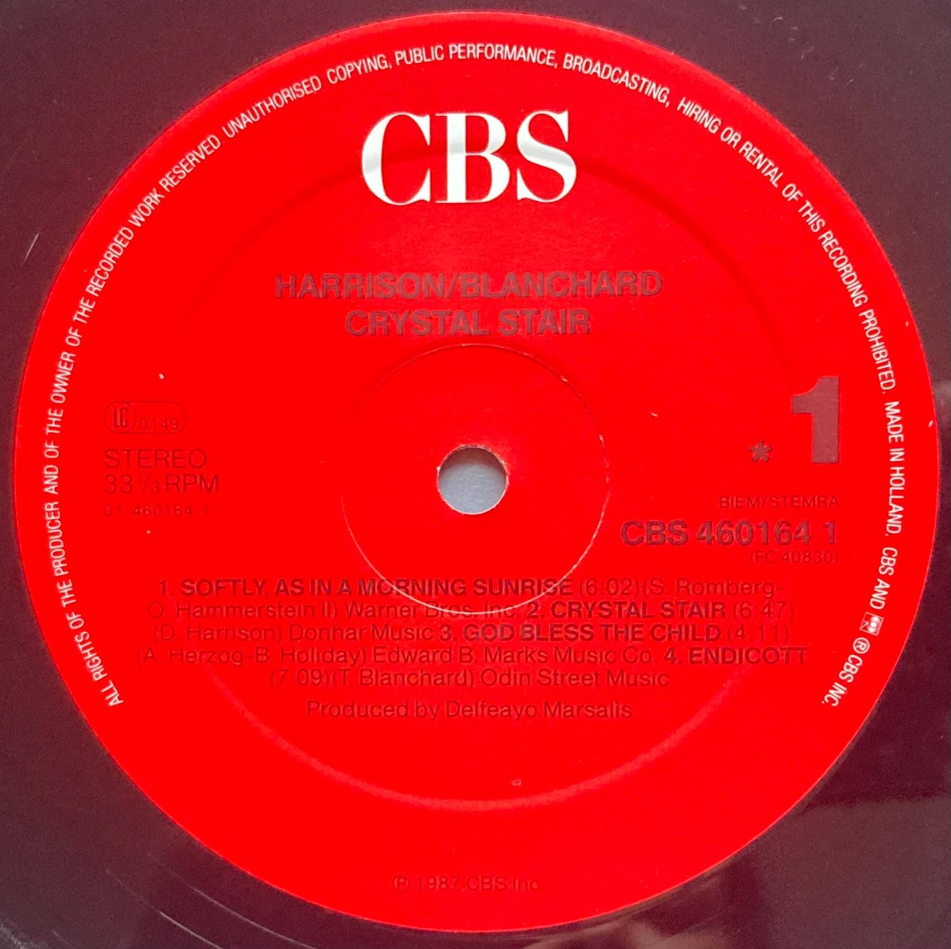 Schallplatten: HARRISON / BLANCHARD - CRYSTAL STAIR – Gebraucht aus Poliez-Pittet von Newtown-Records 3
