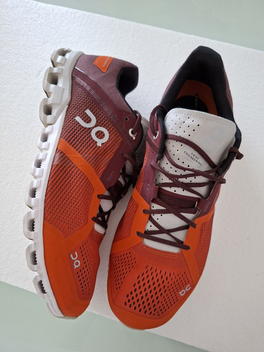 On Scarpe da uomo: Chaussures de running On Cloudflow en mesh orange et bordeau – Usato da Renens VD venduto da ser_j2fn 8