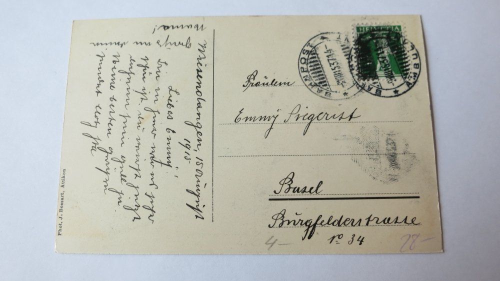 Cartoline postali: Wiesendangen / ZH - Kirche - um ca. 1935 – Usato da Jona venduto da centumprata 1