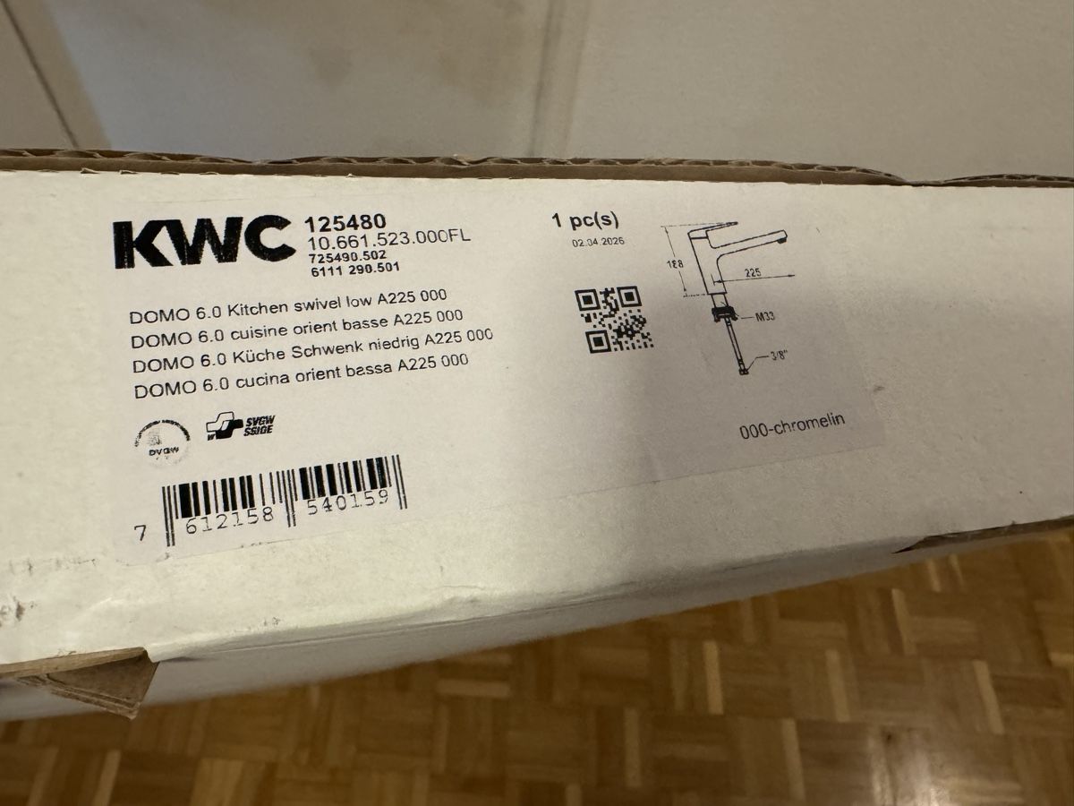 Kwc Rubinetteria: KWC DOMO 6.0 Küchenmischer – Nuovo e nell'imballaggio originale da Zürich venduto da mamoliso 4