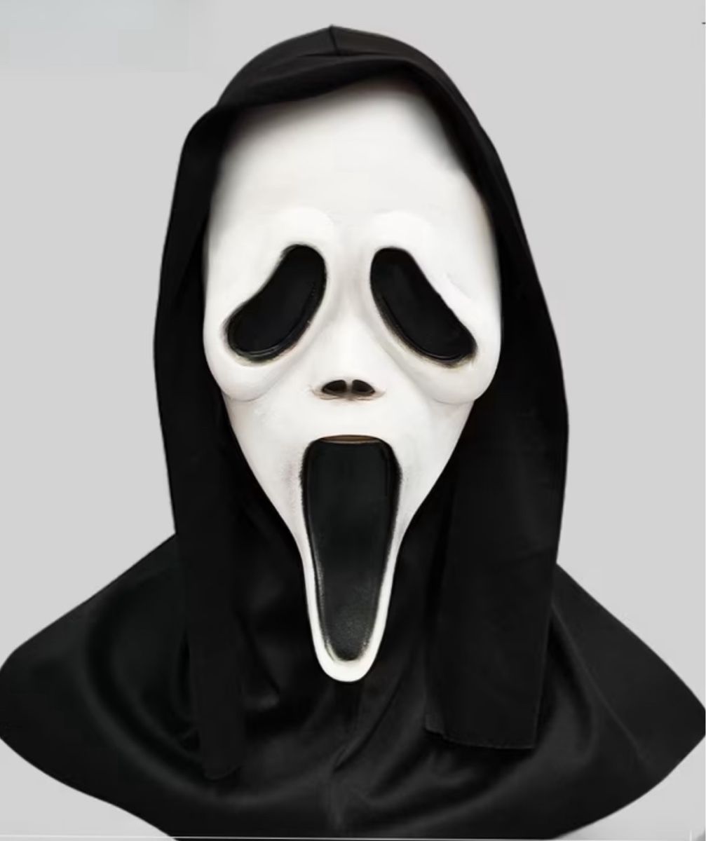 Costumes: Masque de déguisement Ghostface avec capuche noire – Neuf avec emballage d'origine à Delémont par Marc_H857