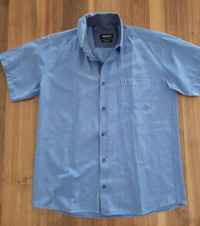 Herren Hemd Kurzarm hellblau Grösse M