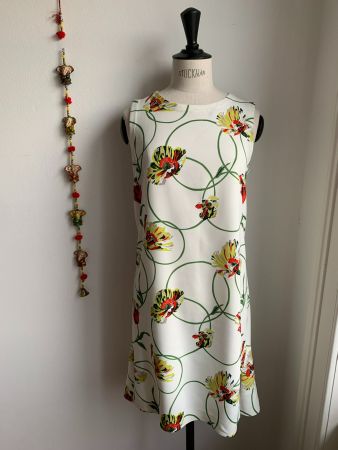 AKRIS punto: Extravagantes florales Sommer-Kleid 36, NP 1120