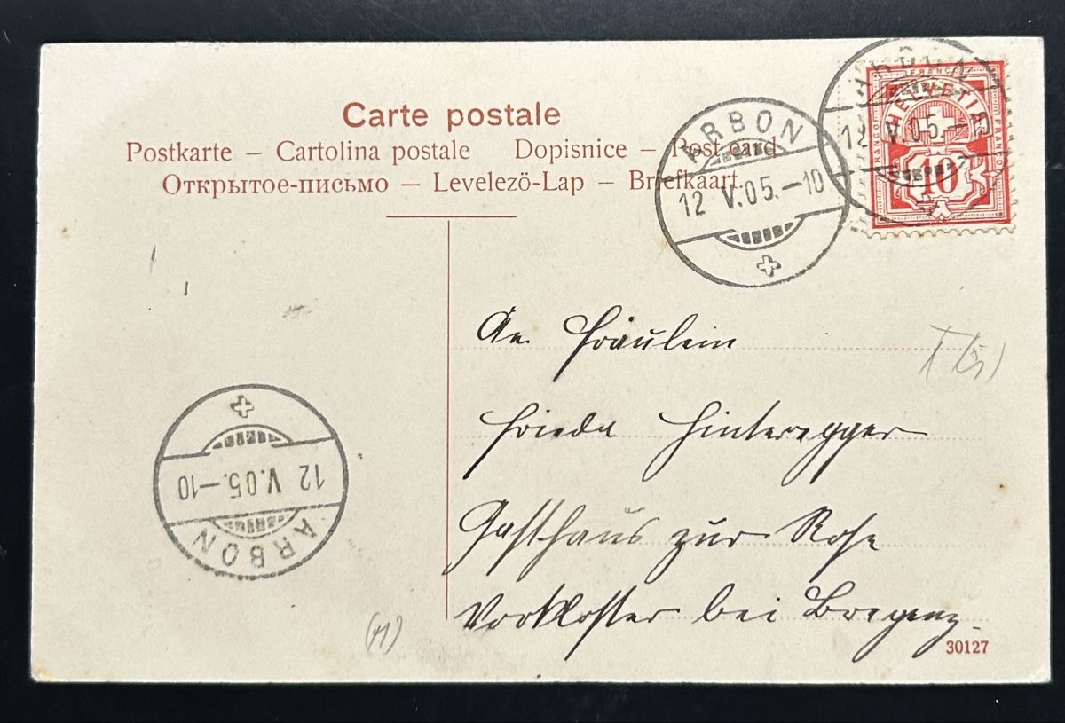 Cartoline postali: Arbon Hauptstrasse 1905 – Usato da Horw venduto da Tellbub 1