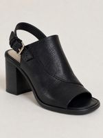 See by Chloé schwarze Leder-Sandalen mit Blockabsatz, 40,5