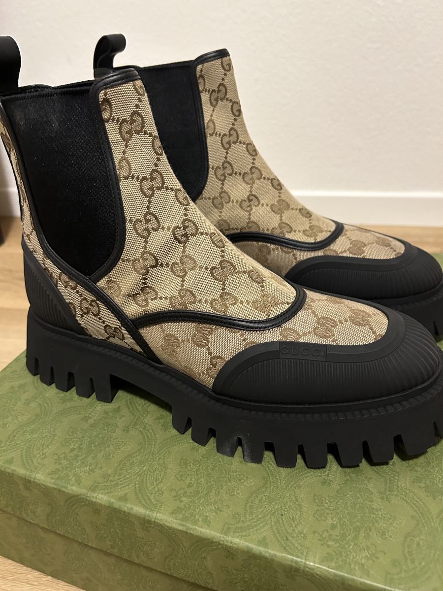 Gucci Herrenschuhe: NEW GUCCI Original Gucci Ankle Boots GG – Neu und originalverpackt aus Zürich von sel_tvq7