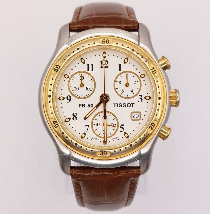 Montre Tissot PR50 Gent Chronographe - Verre Saphir, Reconditionnée, Service Neuve