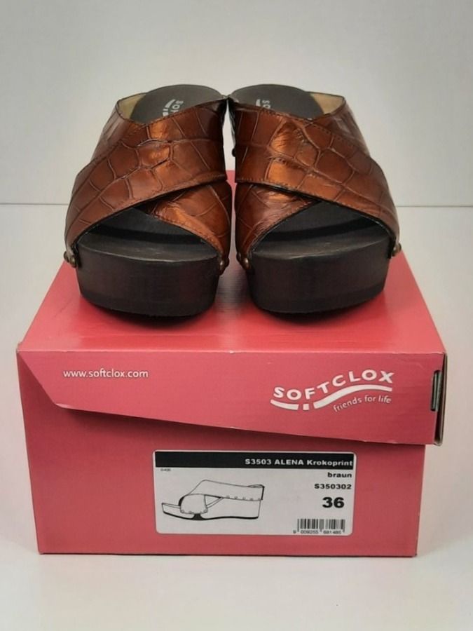 Softclox Damenschuhe: SOFTCLOX ALENA Krokoprint braun Gr. 36 – Neu und originalverpackt aus Seuzach von VT-Collections1 9