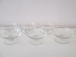 6 Fussschalen - Dessertschalen, Eisschalen