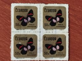 Ecuador - Schmetterling 4er Block