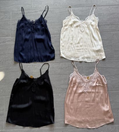 Spitzentop (4Stück) in Seideoptik H&M