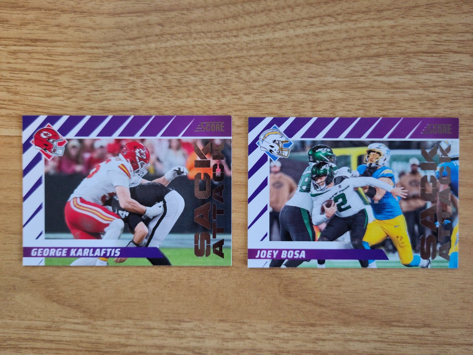 Panini Carte collezionabili: 2x Panini Score 2024 Sack Attack Karten – Nuovo (secondo la descrizione) da Starrkirch-Wil venduto da doemseler