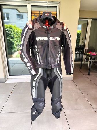Lederkombi iXS RS-800 2-teilig Damen Schwarz/Grau/Weiß
