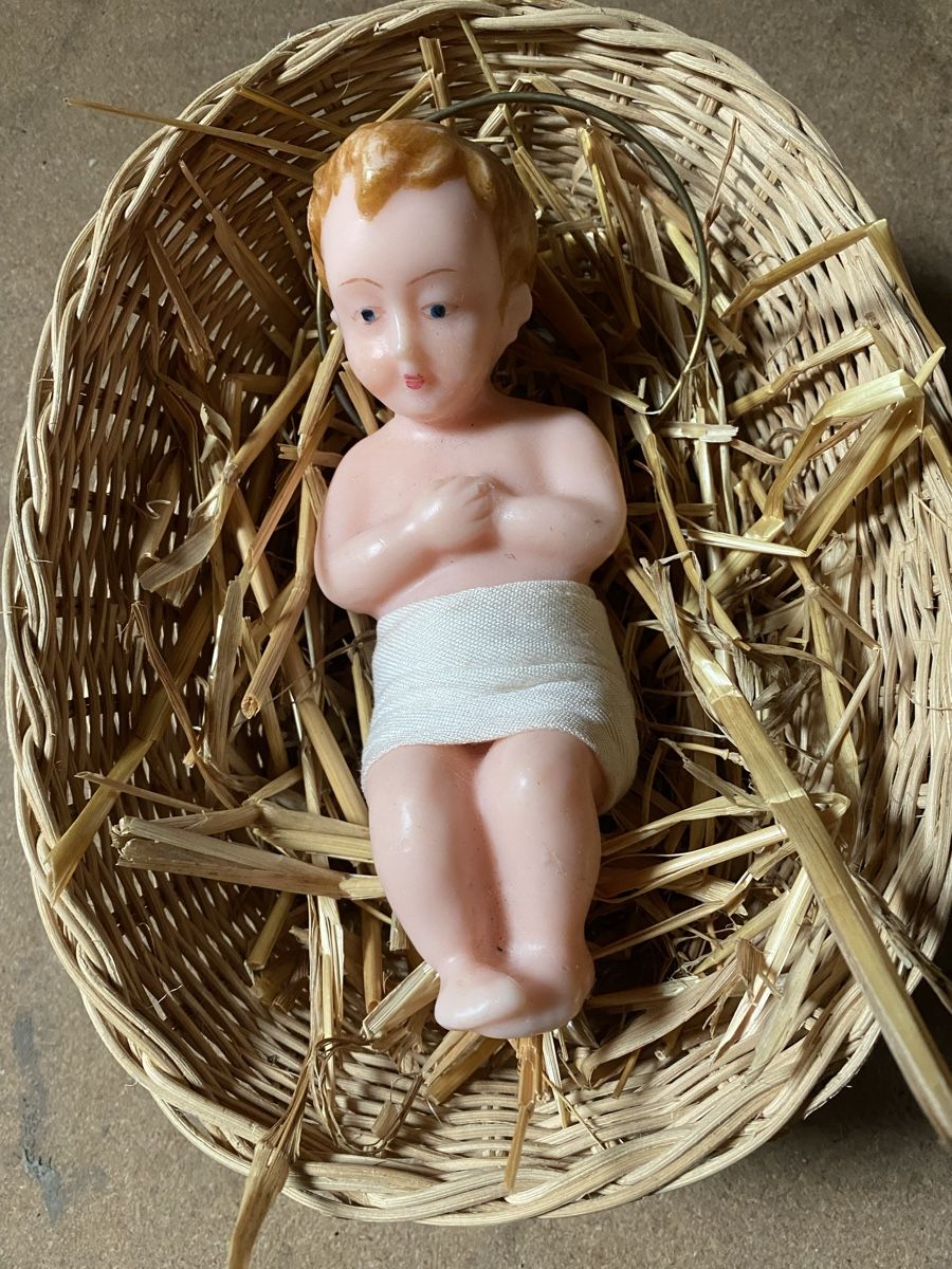 Figurines: Alte Krippenfigur Jesuskind, Wachs – D'occasion à Buchrain par Sisi83