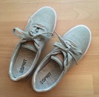 Esprit Damen Sneaker Jersey Stoff meliert hell grün weiss 38