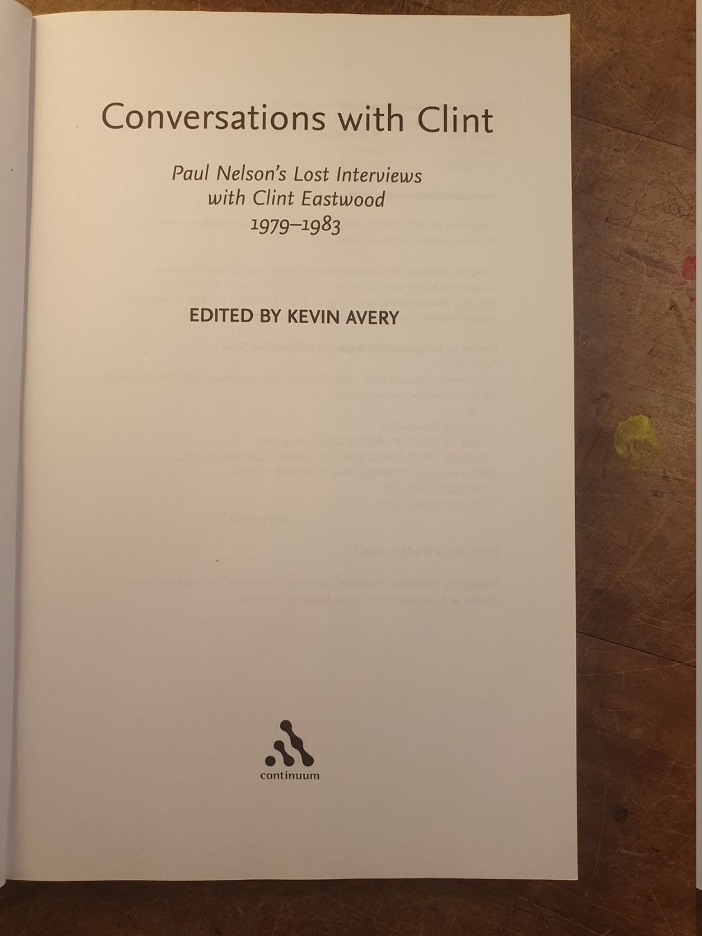 Libri: Conversations With Clint - Kevin Avery – Usato da Zürich venduto da loosebone 2