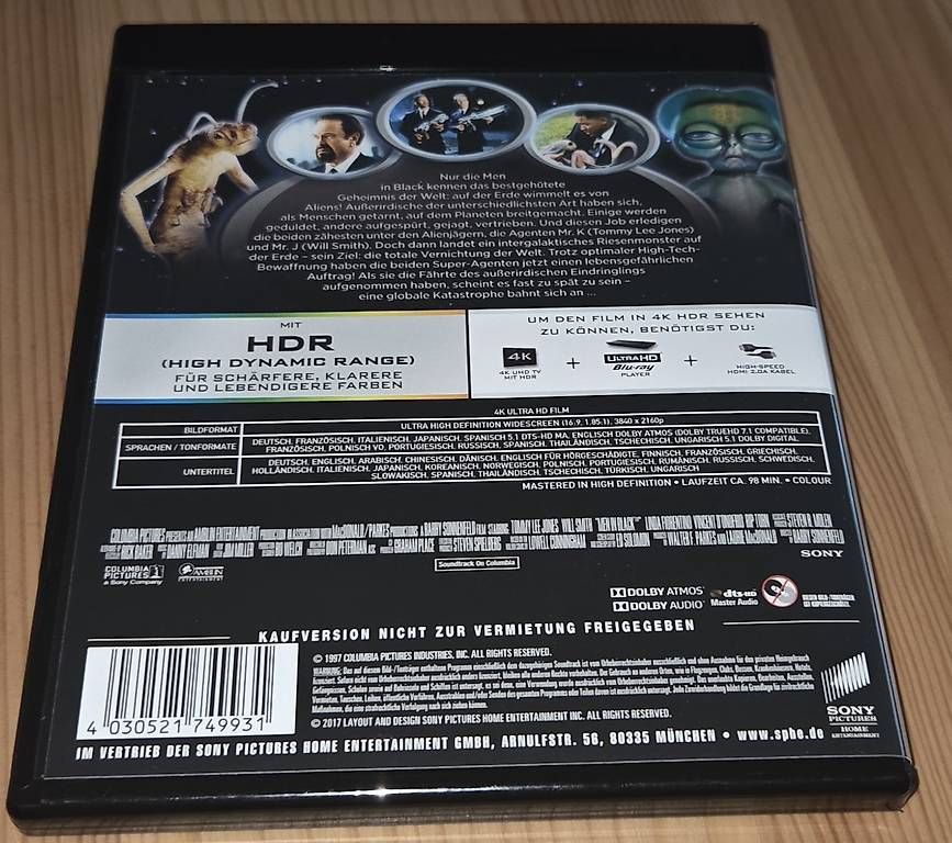 Alle DVDs: Men in Black (4K Ultra HD) – Gebraucht aus Lenzburg von Djroc 1