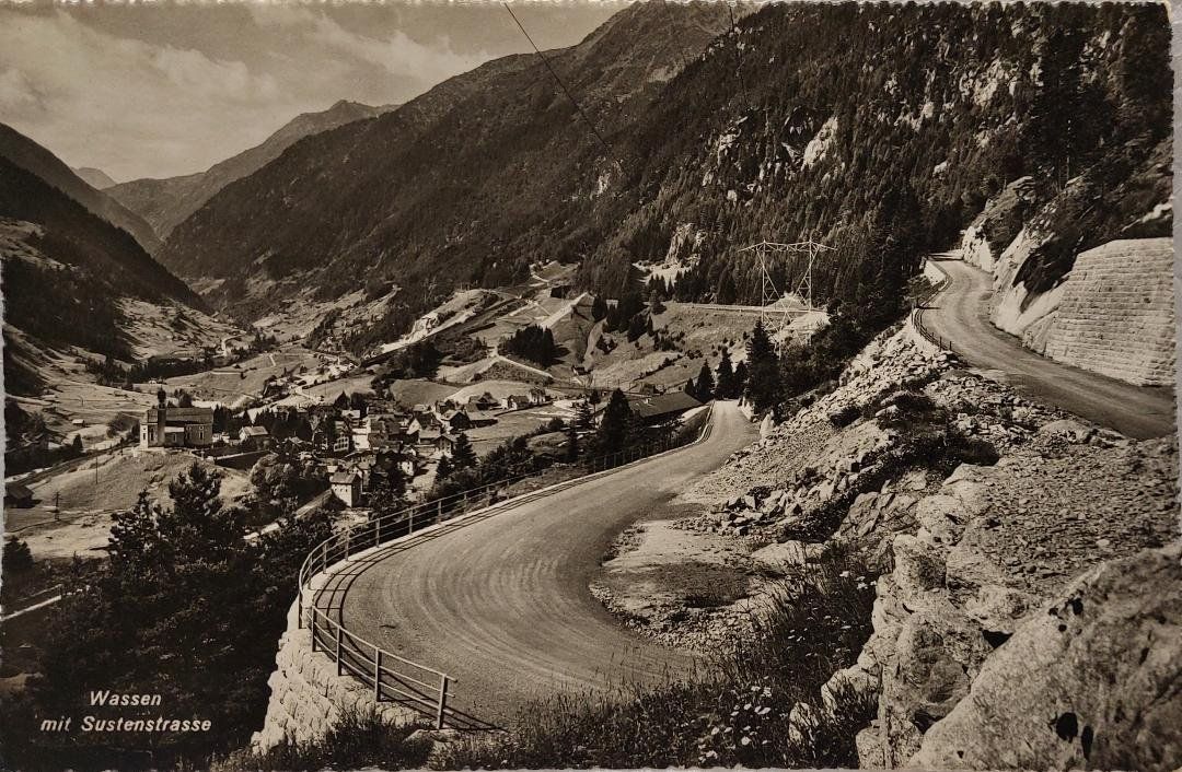 Cartes postales: WASSEN mit Sustenstrasse - 1947 – D'occasion à Delémont par Domdom1