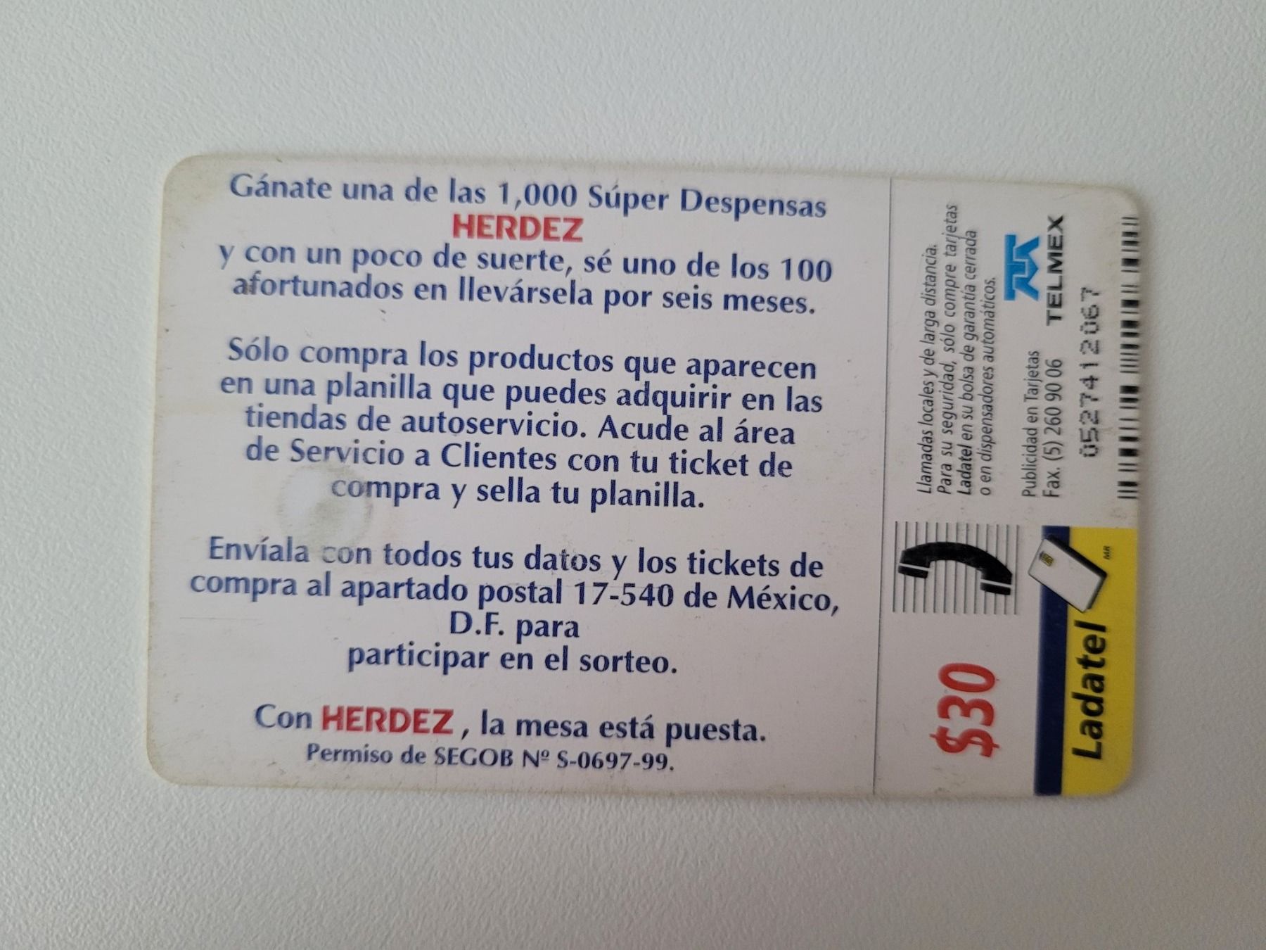 Schede telefoniche: Telefonkarte Mexiko – Usato da Inwil venduto da Flower2325 1