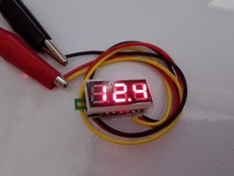 Mini-Voltmeter rot, 0-99.9 V DC
