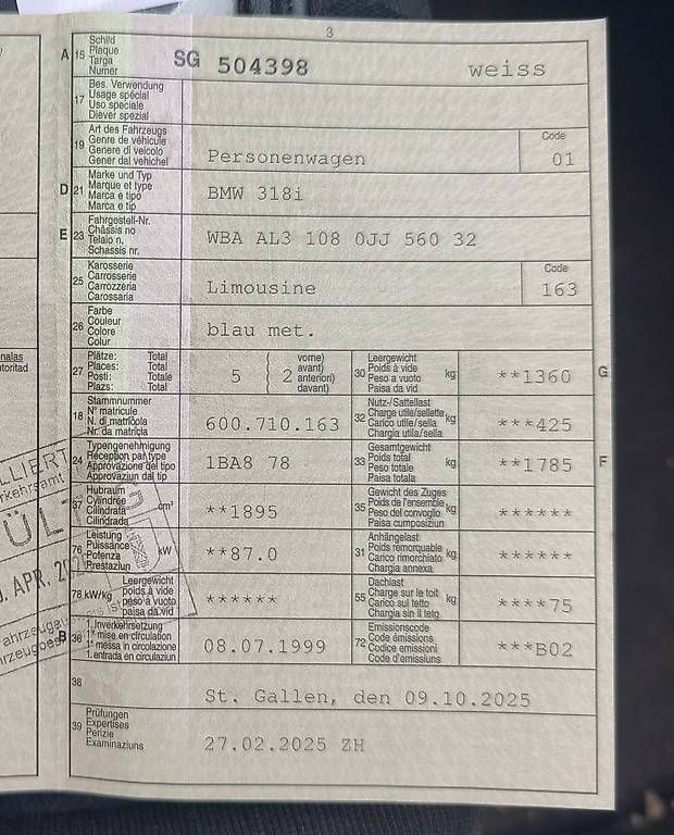 Autos: Bmw 318i mit mfk – Gebraucht aus bilten von arti_l 4