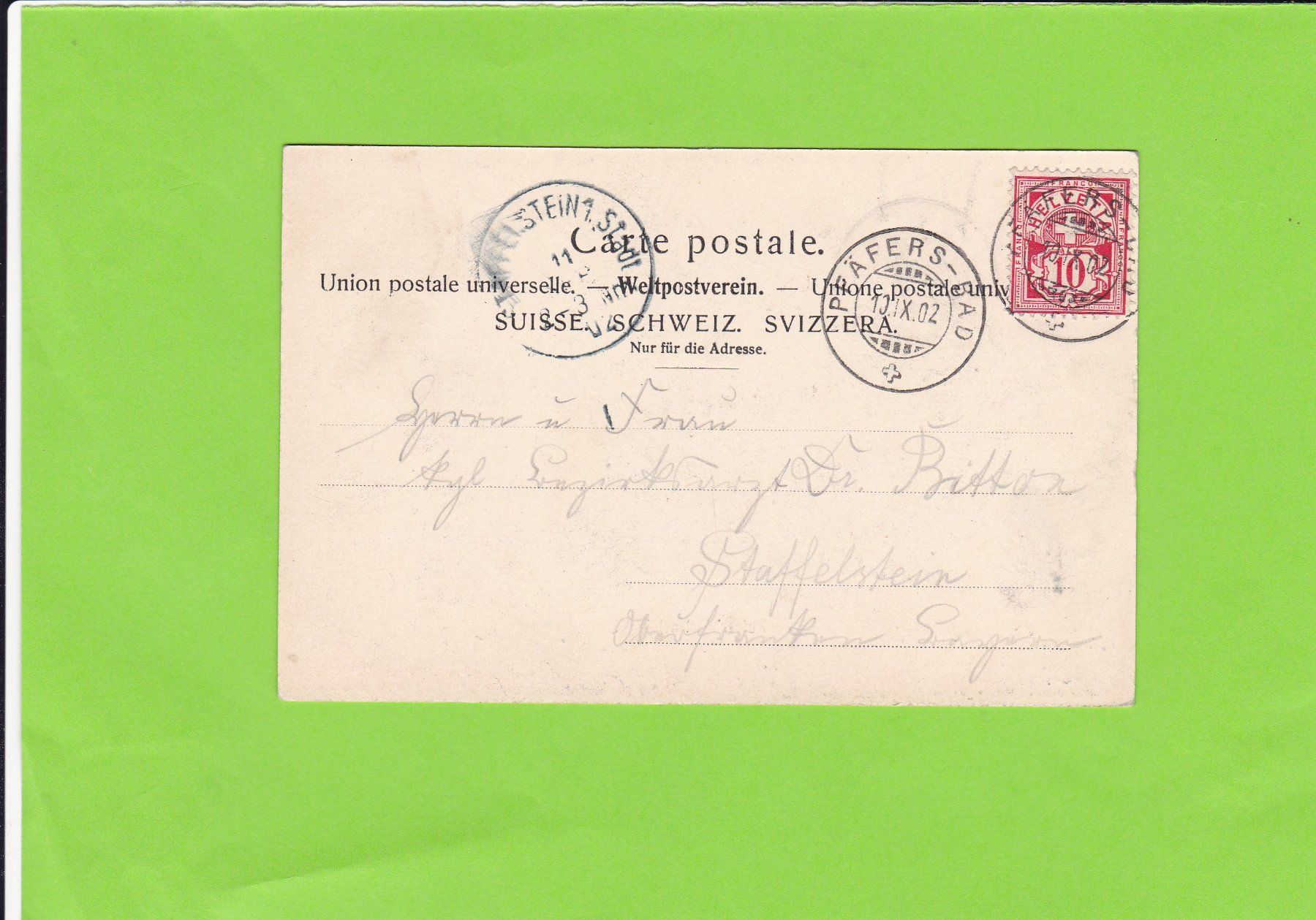 Cartoline postali: Ruine Wartenstein---1902 – Usato da St. Peterzell venduto da neckertal 1