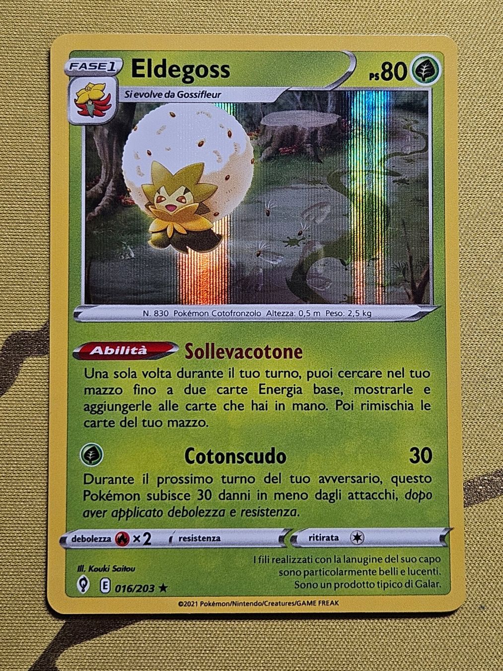 Pokémon Carte collezionabili: Evolving Skies - Eldegoss 016/203 IT – Usato da Bellinzona venduto da Pokemarco