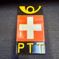 Altes kleines PTT Emailschild 30er Jahre