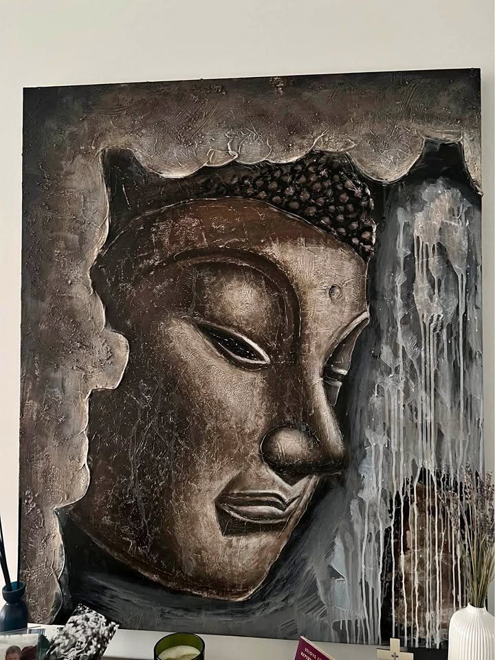 Poster & Bilder: Buddha Bild / Gemälde, Leinwand, neuwertig, gross – Gebraucht aus Zürich von but_2gsm