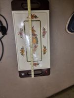 Vintage Serviertablett elektrisch, Blüemli Dekor, Top!