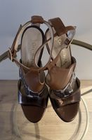 Lou Pienne Sandalen Leder braun Schlangenmuster Grösse 38