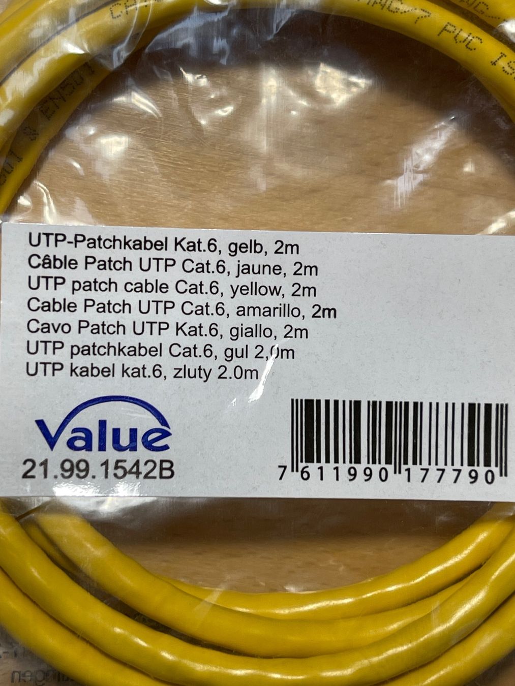Cavi: UTP-Patchkabel, Kat. 6, gelb, 2m – Nuovo e nell'imballaggio originale da Matzingen venduto da carola71 1