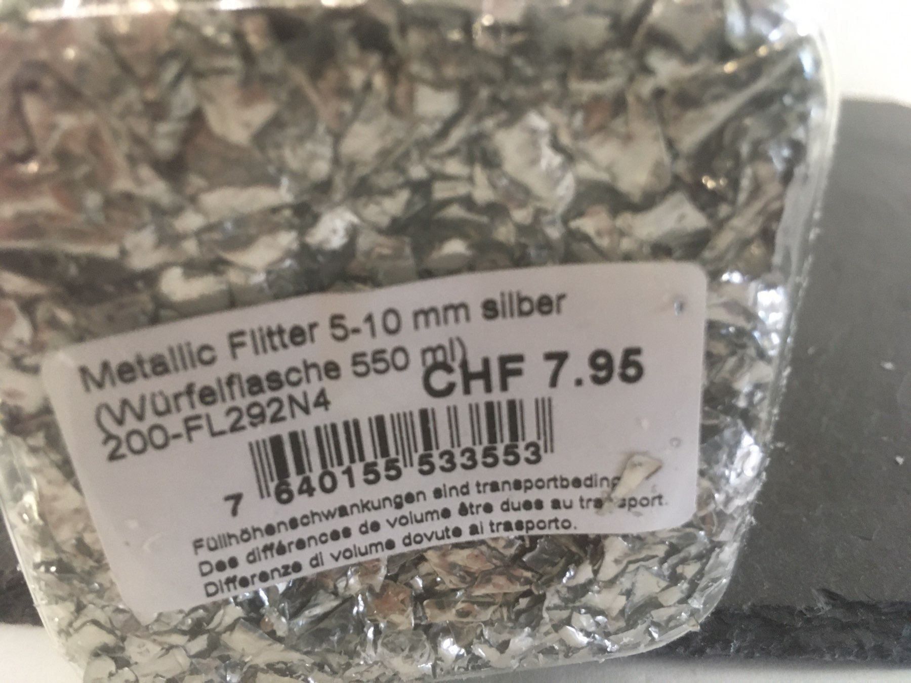 Tutte le decorazioni: Glitter-Deko-Flocken, silber, 6 Dosen – Nuovo (secondo la descrizione) da Zürich venduto da liquidation-cobra 3
