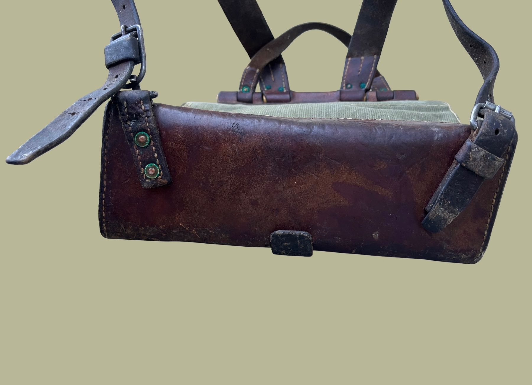 Schweizer Armee Zaini: Sac à Dos Munitions Armée Suisse 1940 WW2 – Usato da Bellevue venduto da Belafer 6